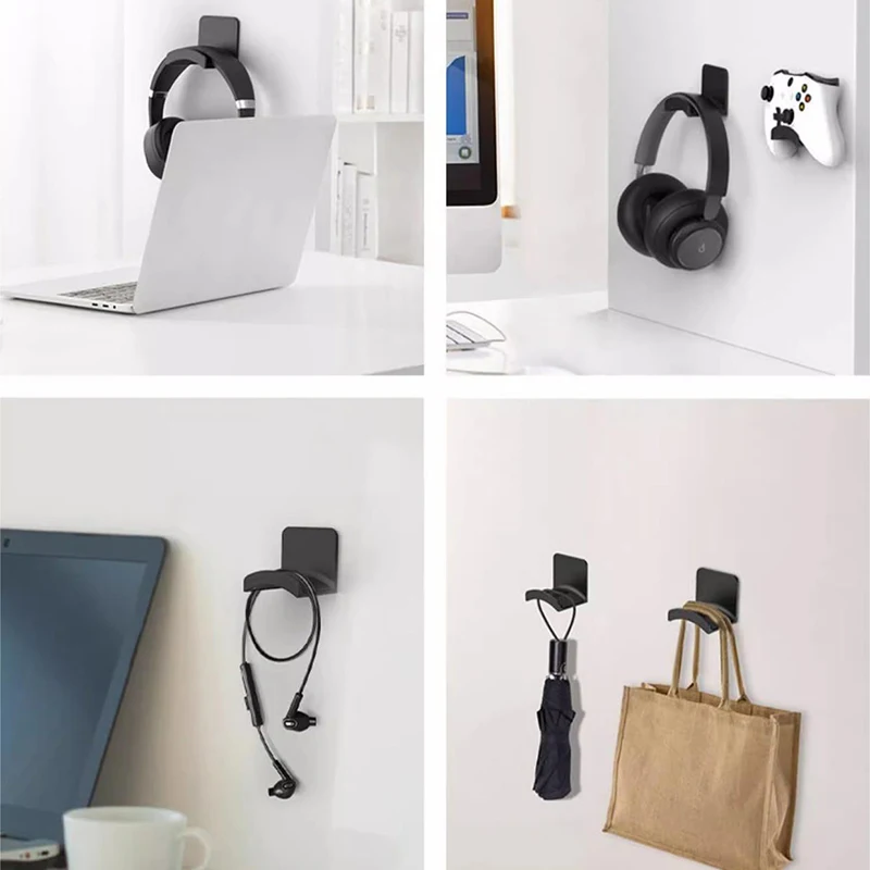 Universal Headphone Stand Gaming Controller Holder Headset Display Rack Under Desk Hanger Hook For Earphone Wall Mounted Bracket