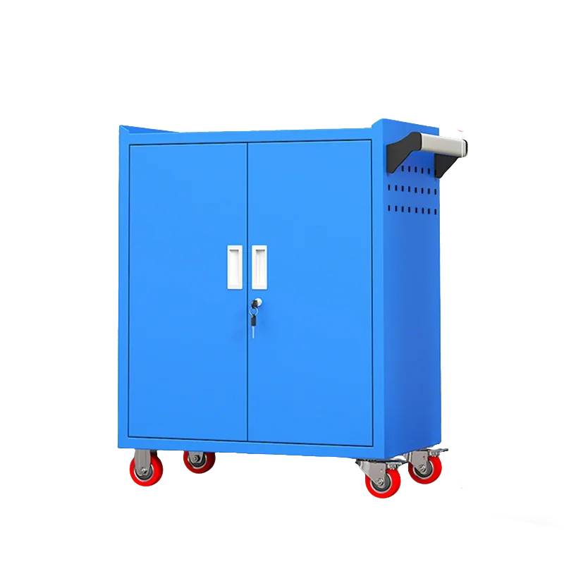 Tool Storage Cabinet on Casters | Workshop Tool Cart with Doors
