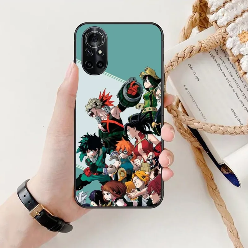 My Hero Academia Phone Case for Honor 70 50 20 7S X9 X8 X7 Magic 4 3 Pro Black Soft Cover Funda Shell