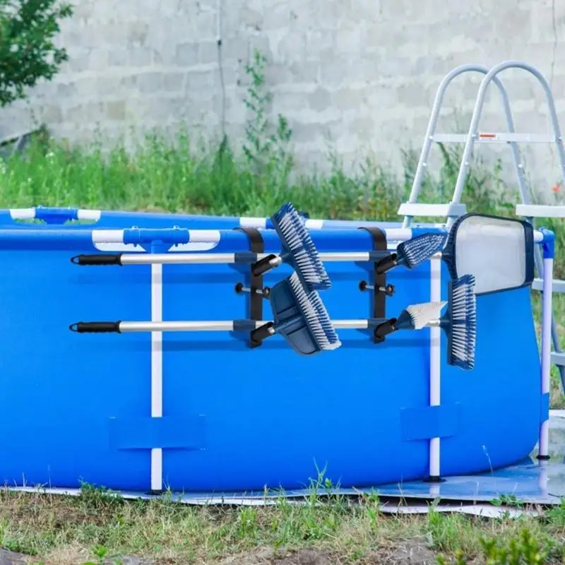 Flexible Pool-Aufhänger, Set mit 2 starken metallischen Aufhängeklemmen für Schwimmbadzubehör und Wartungsausrüstung A2UB – Detail 3