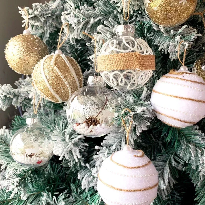 8CM Christmas Balls Ornaments for  Christmas Tree Shatterproof Christmas Tree Decorations Hanging Ball for Holiday Wedding Party