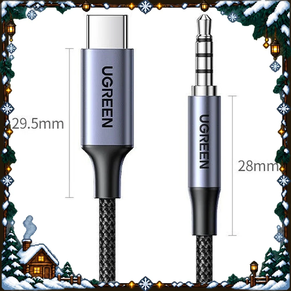 UGREEN CM734 USB C to 3.5mm Aux Cable 1m Audio Adapter for Car Live Streaming Karaoke Phone Tablet