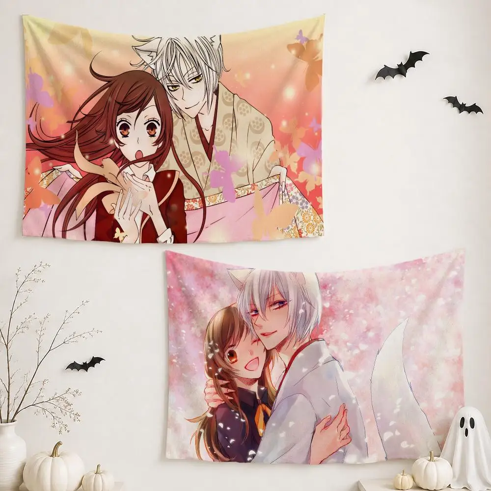 K-Kamisama H-Hajimemashita Tapestry Custom Living Bedroom Party Dormitory Interior Wall Bohemian Decoration Attached Clip