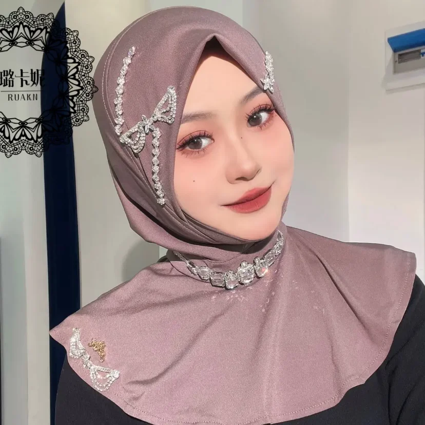 Hàng Mới Về Mùa Xuân 2022 Hồi Giáo Thời Trang Nữ Liền Hijab Mũ Lưỡi Trai