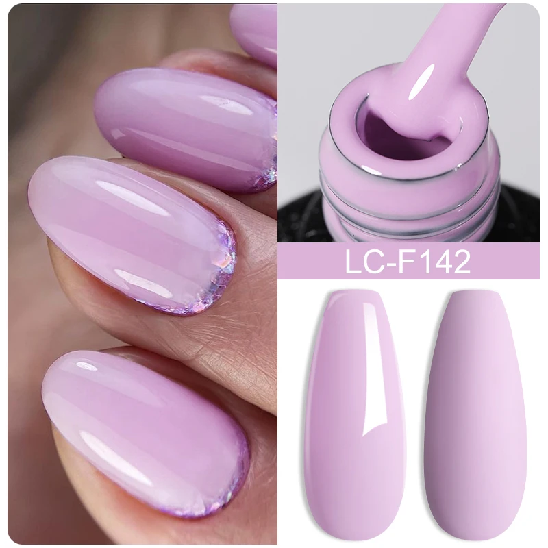 LILYCUTE 7ml Macaron สีชมพูสีม่วงเจลเล็บ 184 สีฤดูใบไม้ผลิฤดูร้อนสําหรับเล็บกึ่งถาวร Soak Off BASE TOP Coat เจล