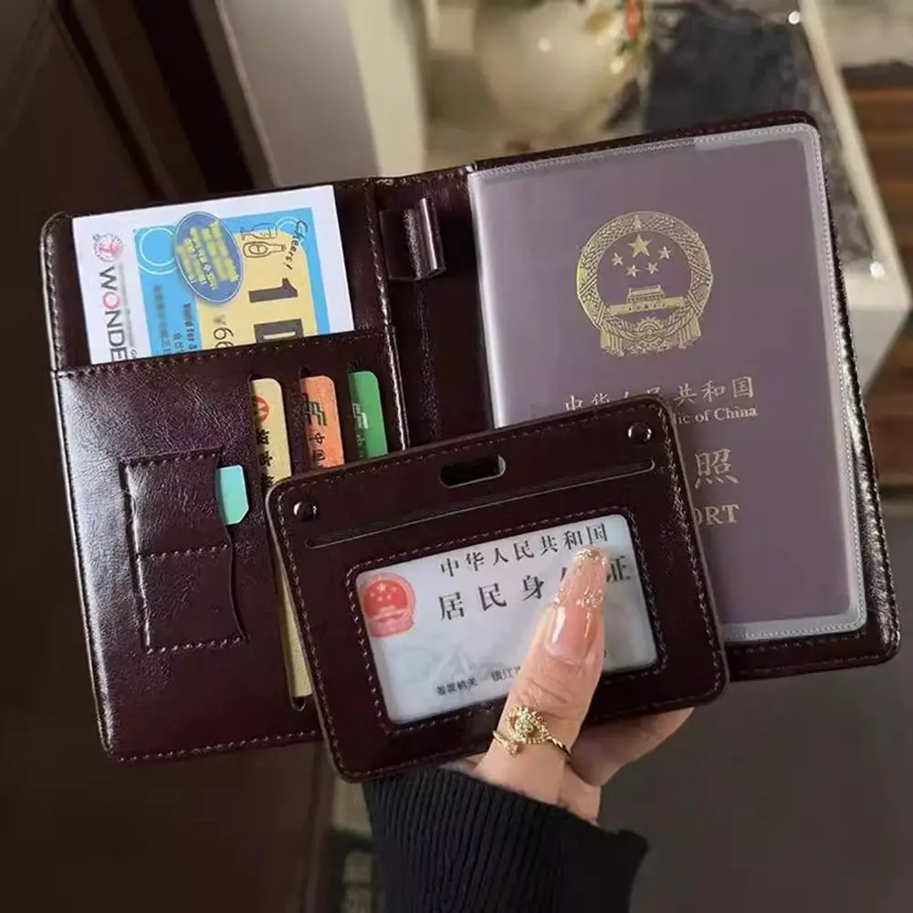 

Портативный держатель для карт, сумка для паспорта из искусственной кожи, кошелек, держатель для билетов, дорожный кошелек, обложка для паспорта, чехол для карт, сумка для хранения сертификата, женская сумка
