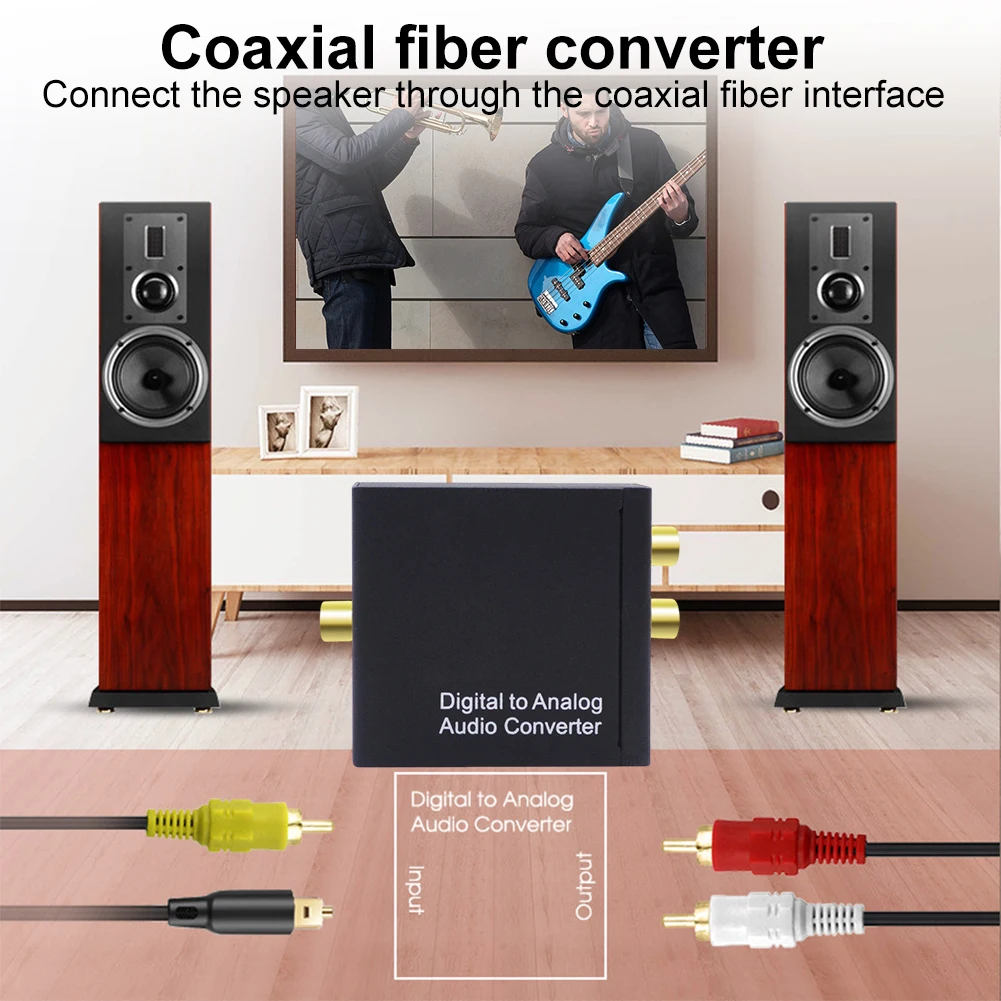 192 كيلو هرتز الرقمية SPDIF البصرية إلى التناظرية L/R RCA محول بصري إلى 3.5 مللي متر مهايئ الرافعة البصرية إلى L/R DAC فك