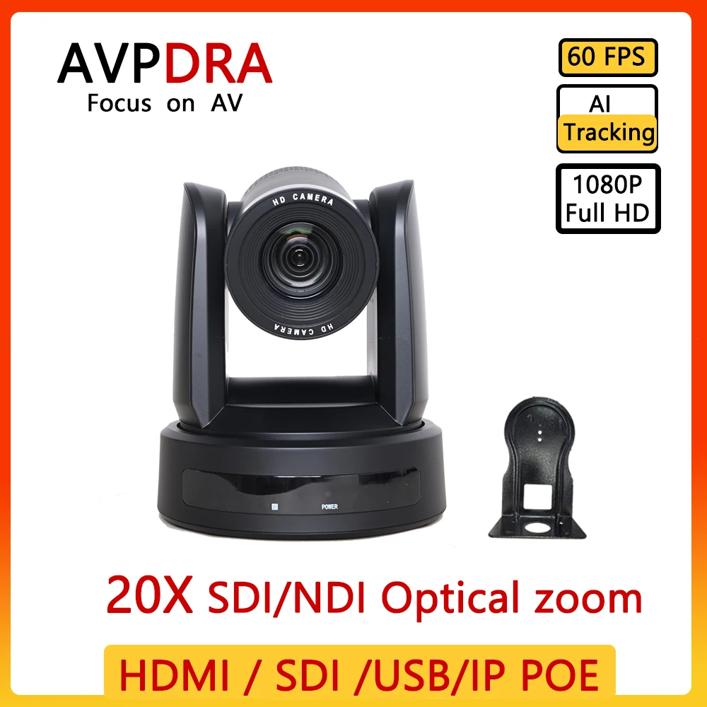 Full HD 60fps  1080P Conference PTZ Video Camera 20x Zoom 12x digital zoom for Smart TV computer church