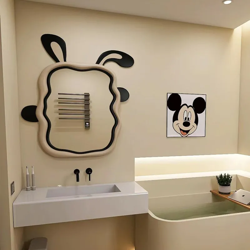 Cute Cheap Mirror Aesthetic Modern Design Luxury Decoration Fashion Makeup Mirror Save Space Spiegel Wand Ornaments Home Decor