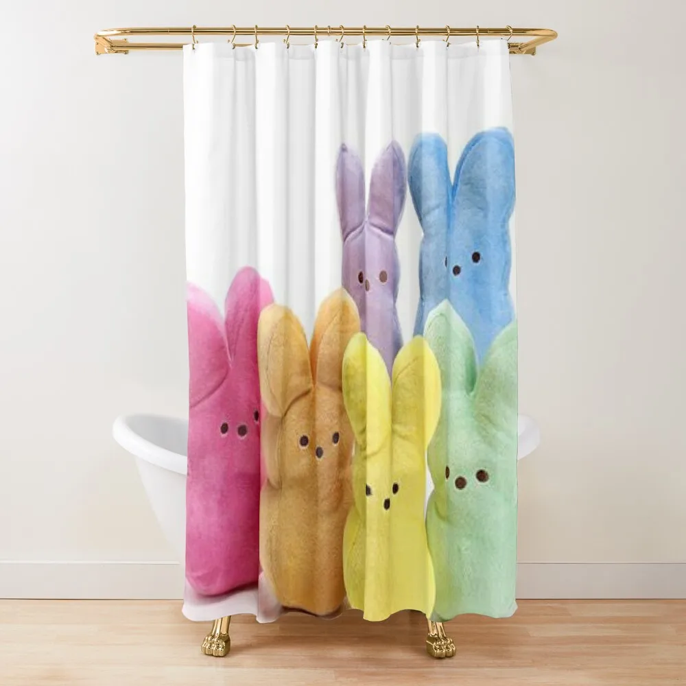 

peep bunnies Shower Curtain Bathroom Deco Anti-Mold Waterproof Shower Bathtub For Bathrooms Curtain