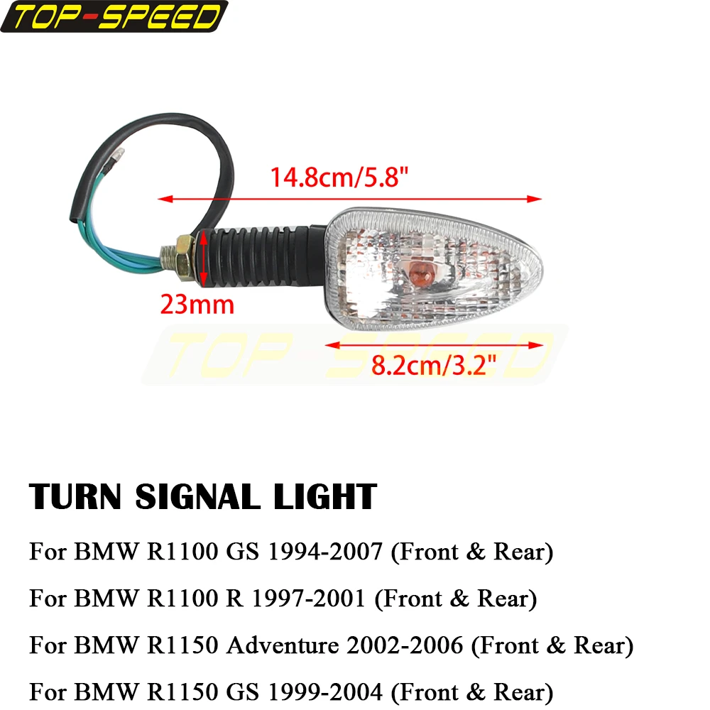 Motorcycle Turn Signals Front Rear Indicator Light Turn Signal Lamps For BMW R1100 GS R1100 R R1150 Adventure R1150 GS 1994-2007