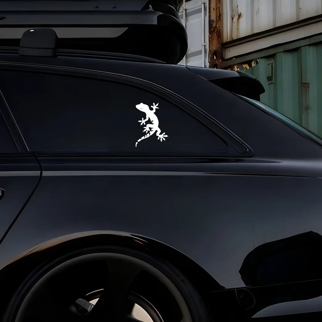 Funny Gecko Sticker Waterproof Vinyl Decal for Off Road Car Body Window Motorcycle Auto Modification Exterior Decor Accessory