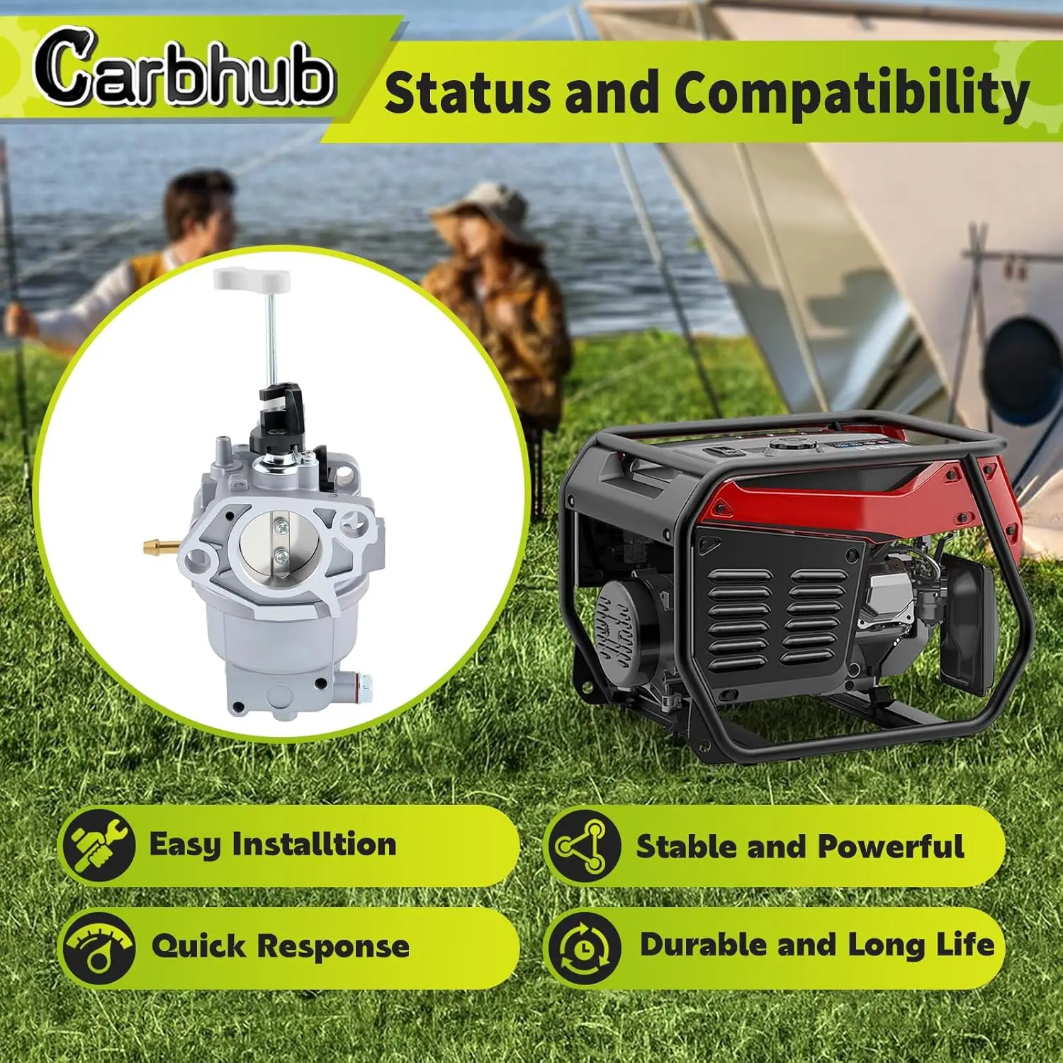 RY906500S Carburetor Fit for Ryobi RY906500S 6500 8125 Watts Generator, RY906500S Carburetor, Huayi RY906500S Carburetor