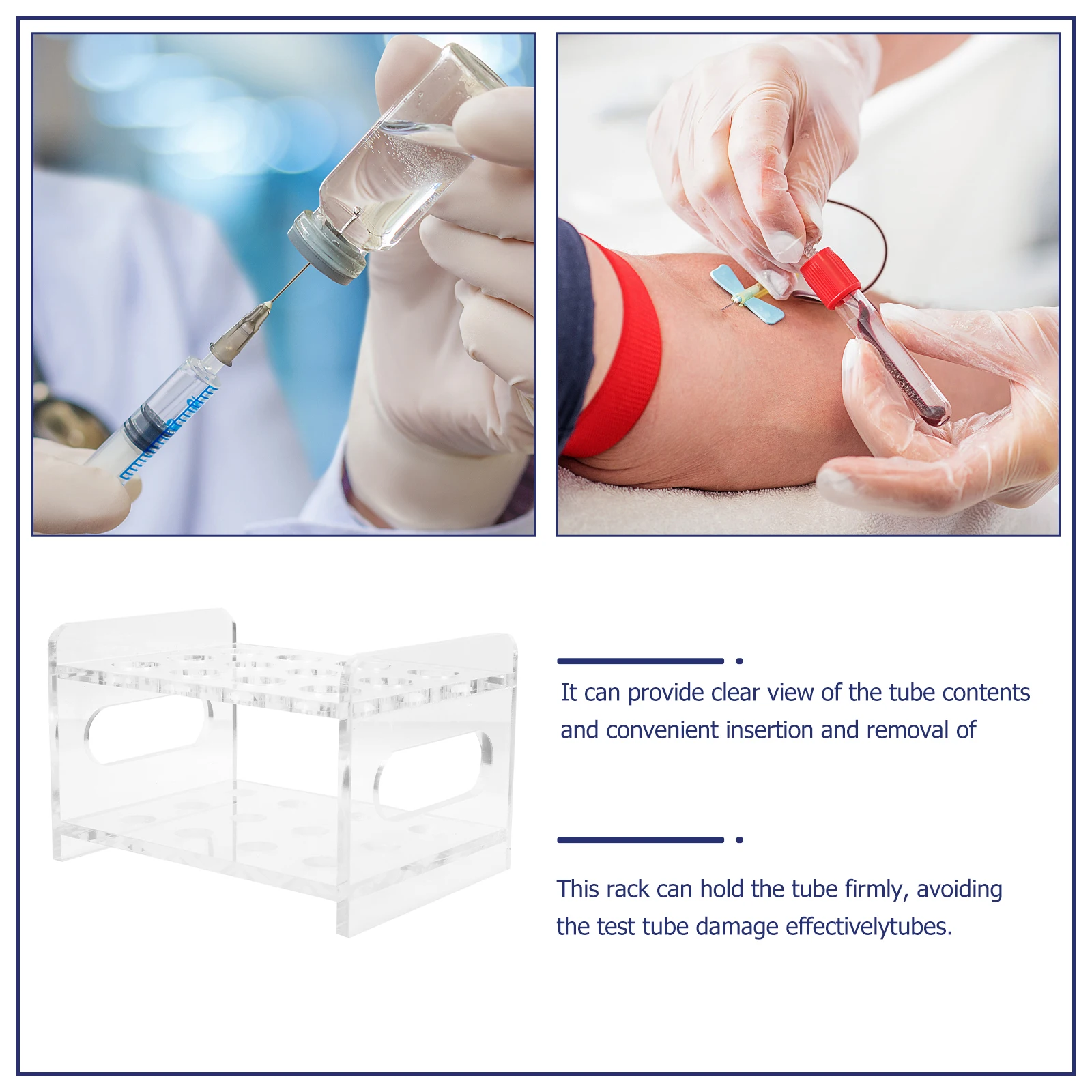 

Test Tube Rack Tubes Lab Racks Acrylic Stand Laboratory Equipment Holder Mini Organizer Plastic