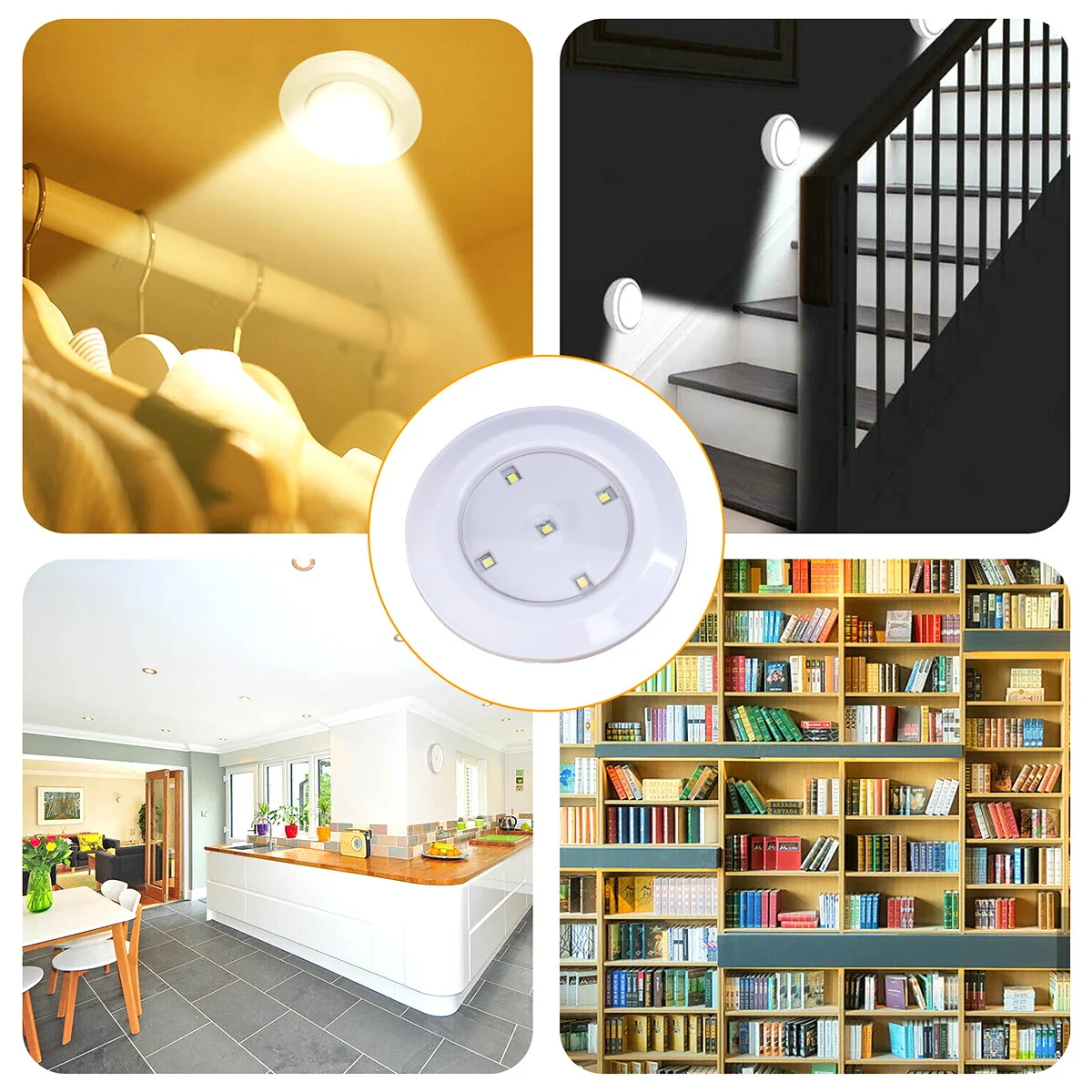 

3pcs Led Touch Night Wireless Cabinet Closet Light Wall Lamp Dimmable Bright White Light For Bedroom Bathroom Kitchen Wardrobe