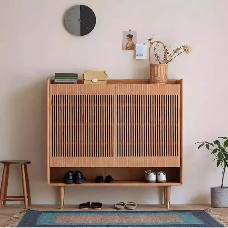 

Деревянный шкаф для обуви в минималистском дизайне, органайзер для гостиной, скандинавский шкаф для хранения обуви, шкаф, современная мебель для дома Mueble LLSC