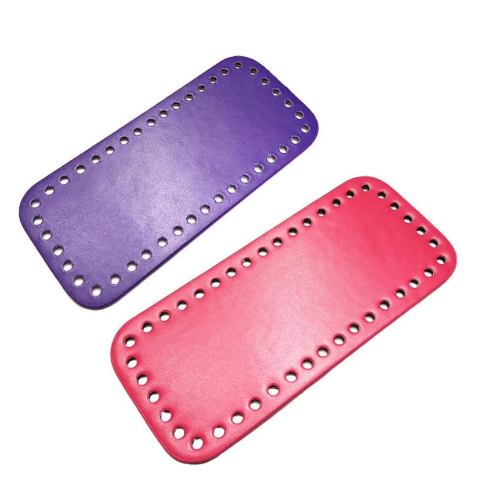 

Needle Crochet Bag Bottom Base PU DIY Sewing Pouch Gloss Lamination Wear-Resistant Shining Plate for Handmade