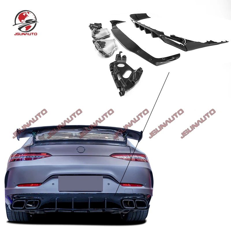 

For AMG GT43 GT63S Style Rear Bumper Rear Diffuser for Benz GT53 GT50 Rear Diffuser With Exhaust Tips Auto Tunning Accessory