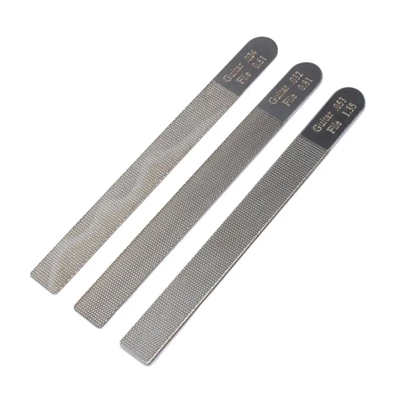 Superior-3Pcs Guitar Nut File Luthier Repair Tool Set Guitar String Instrument Trimmer Stainless Steel Durable Guitar Trimming T