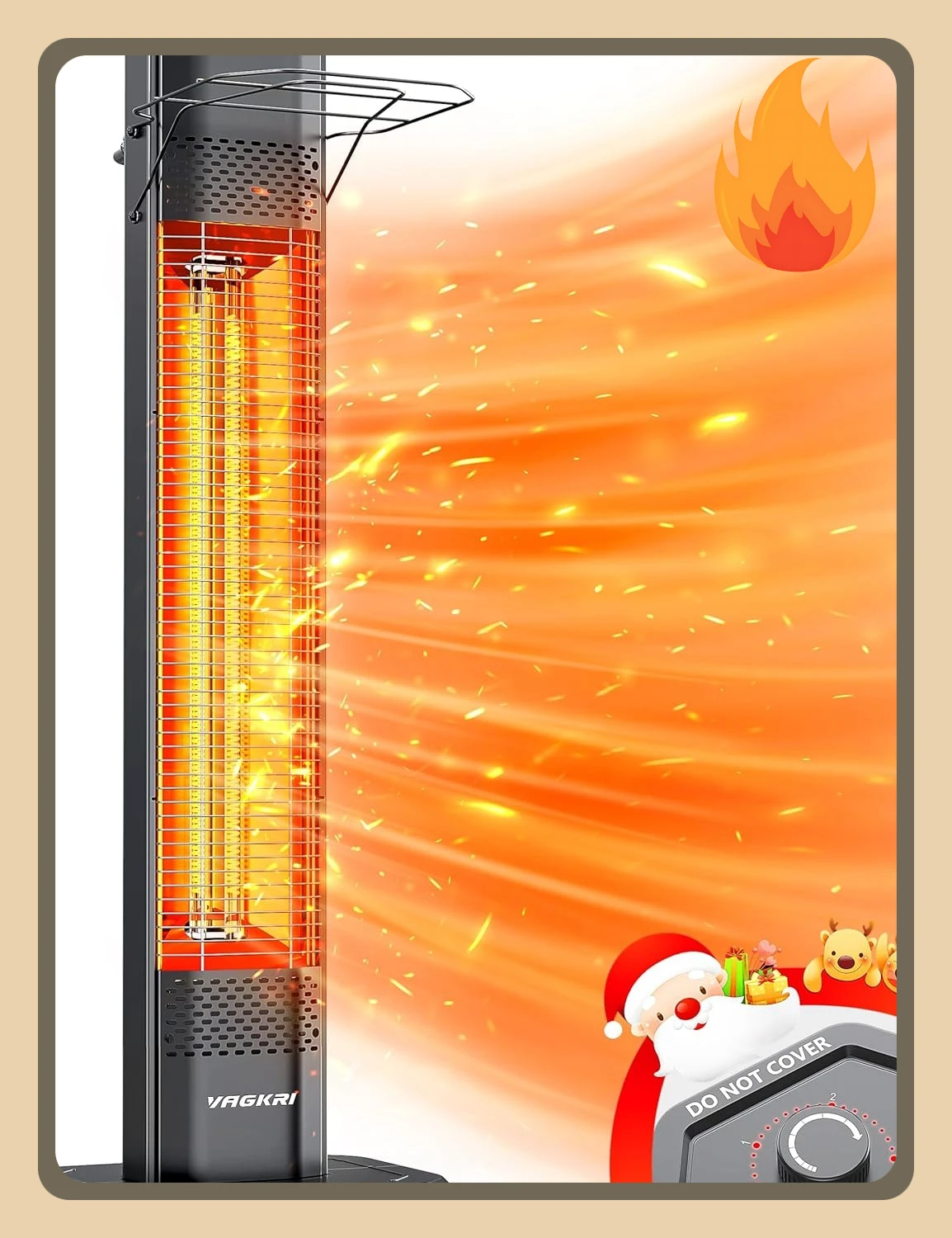 

[Лучший продавец! ]Наружный инфракрасный обогреватель, электрический обогреватель 1500 Вт, 36 дюймов, 3 уровня нагрева, защита от опрокидывания и перегрева, IPX5