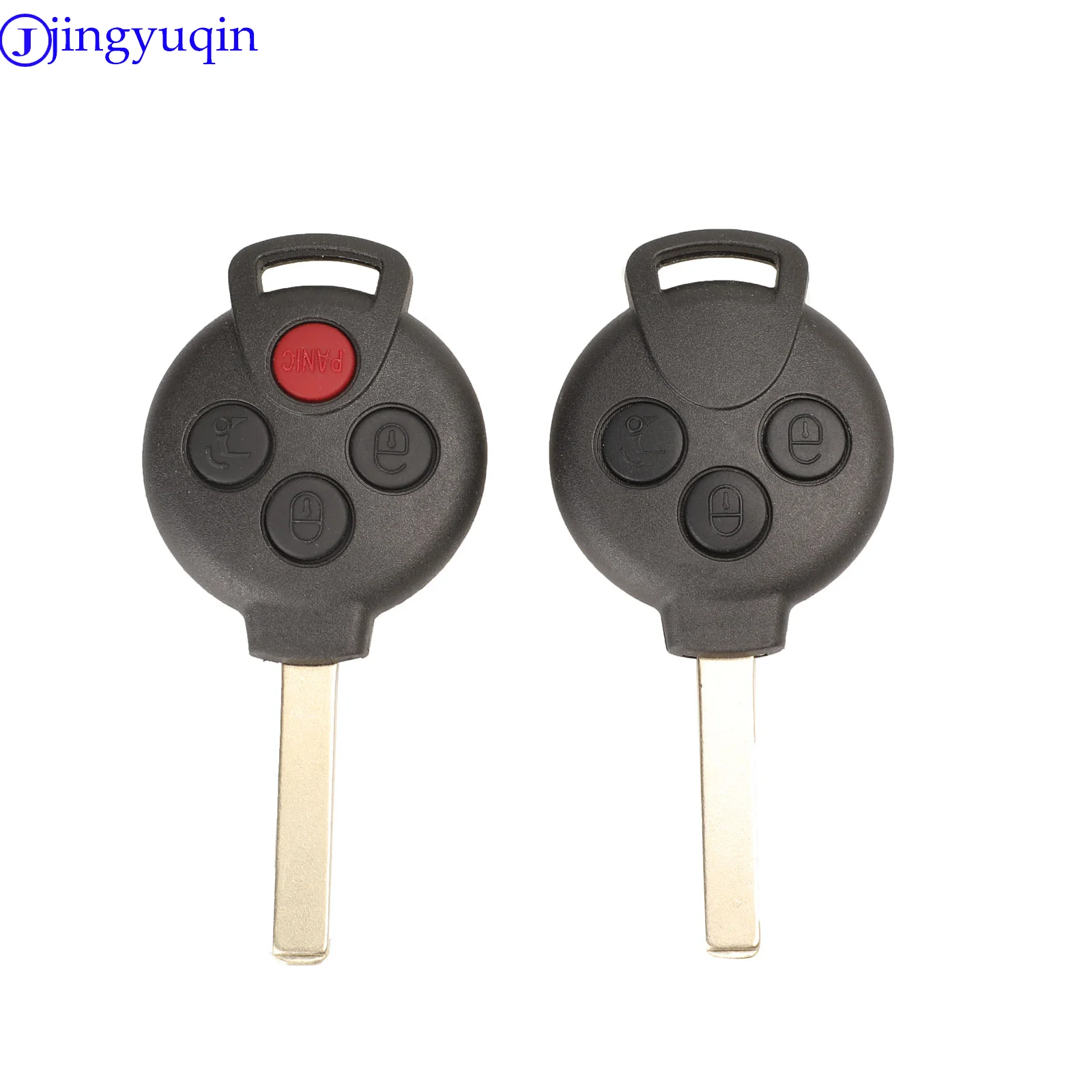 jingyuqin 3/4 Buttons Remote Car Key Shell For Mercedes-Benz Smart Fortwo 451 2007-2013 Remote Key Case Fob