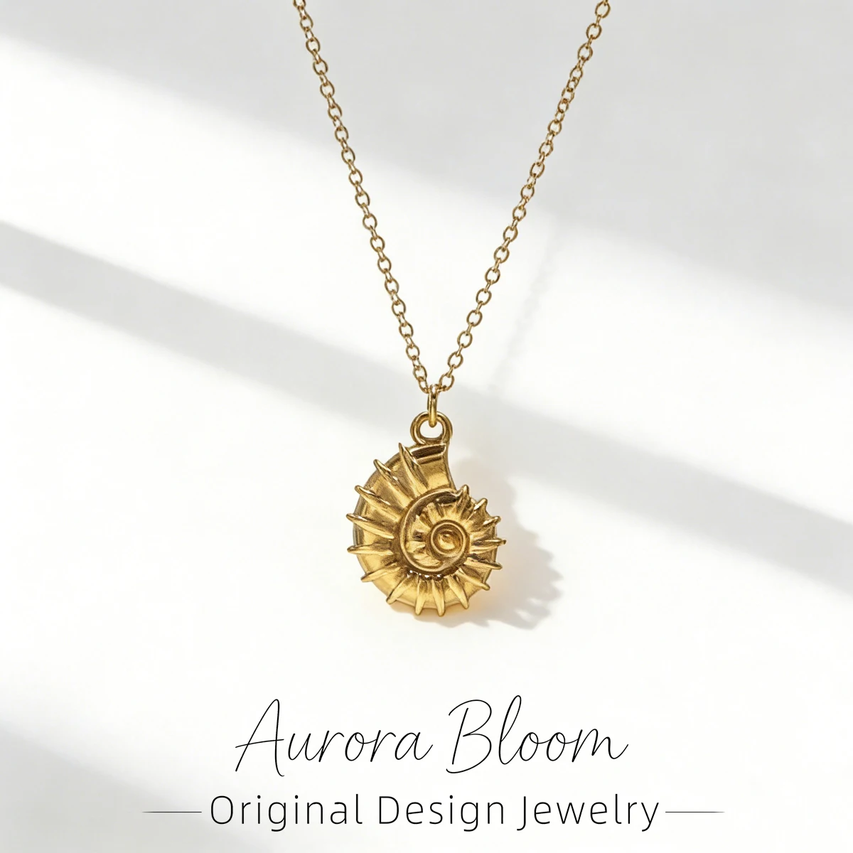 

AURORA Ocean Style Conch Pendant Necklace For Women's Simple Daily Stainless Steel Jewelry Women's Choker Necklace Accessories