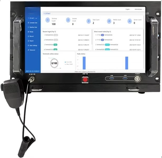 Computer industriale per server di gestione audio