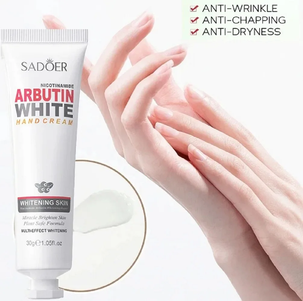 Whitening Hand Cream Niacinamide Arbutin Wrinkle Removal Anti-crack Moisturizing Repair Fade Fine Lines Smooth Skin Hand Care