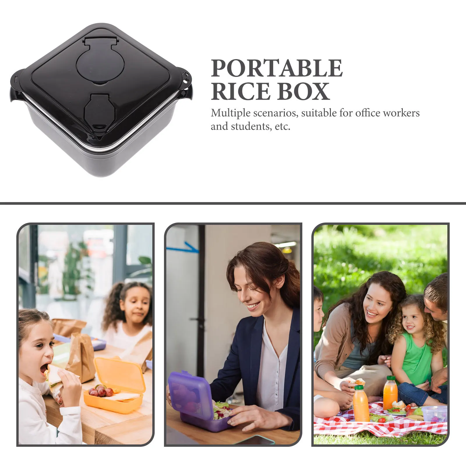 

Stainless Steel Lunch Box Insulated Noodle Bowl With Lid Ramen Soup Container Portable Bento Food Storage Holder