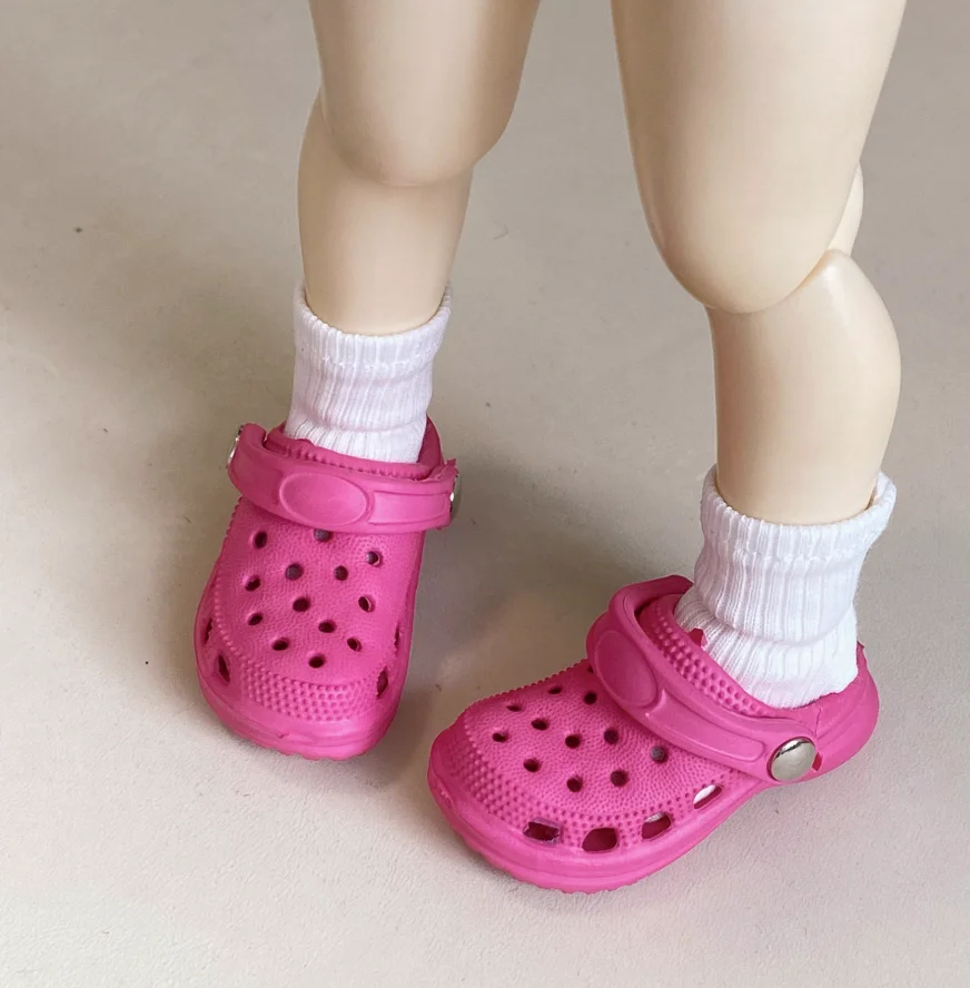 Sapatos de boneca bjd são adequados para chinelos, crocs e acessórios de boneca de tamanho 1/6 (há fracas ou manchas pretas)