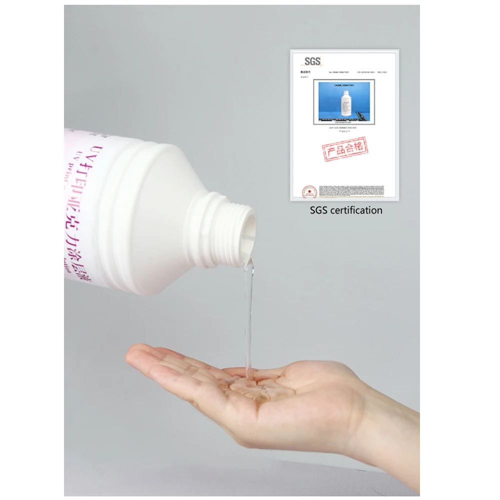 2026 new UV coating liquid increases adhesion of uv ink on the surface of smooth materials suitable for acrylic glass metal