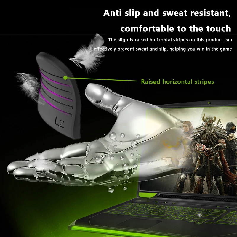 L2 R2 Anti-slip Trigger Extender Lengthened, Analog Extender Button Kit For PS5 Controller Games & Accessories Drop Ship