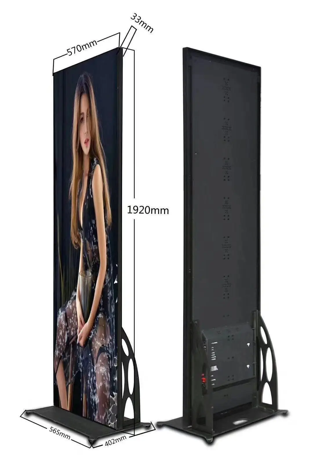 Moveable Indoor Advertising Banner  P2 High Brightness Digital LED Poster Display Screen