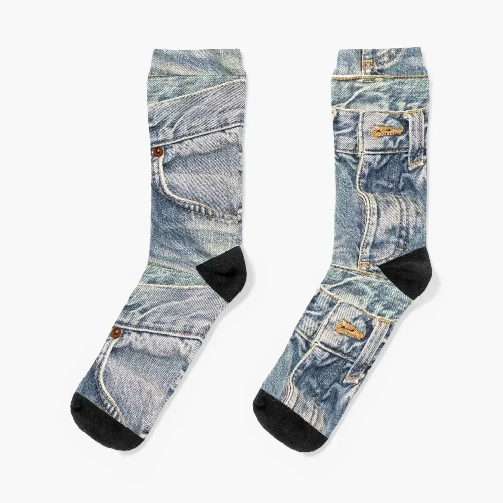 

Blue Jeans Socks gift sports stockings Novelties Socks Woman Men's