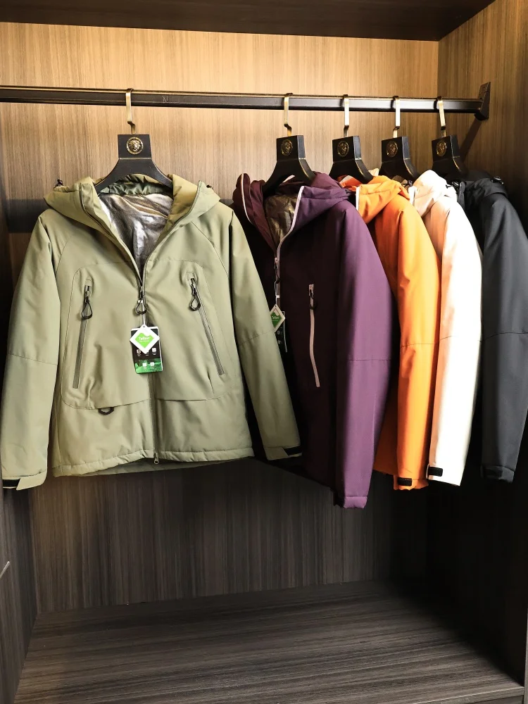 

Tee-Proof aphene Heating Cotton Jaet Hooded Outdoor Water-Resistant Quilted Men's Faion Urban Sle Thiened ...