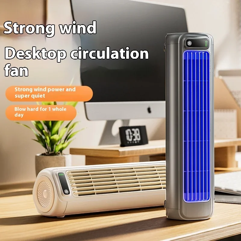 3 Modes Air Cooling Fan Large Battery Household Desktop Small Air Cooler 720 ° Surround Silent Air Blower Portable USB Home Fan