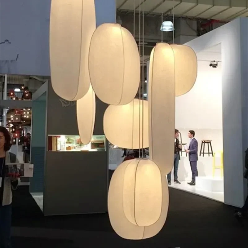 

Mori pendant lamps Nordic japanese style Silk Wabi Sabi Lighting for kitchen island light living room decoration staircase light