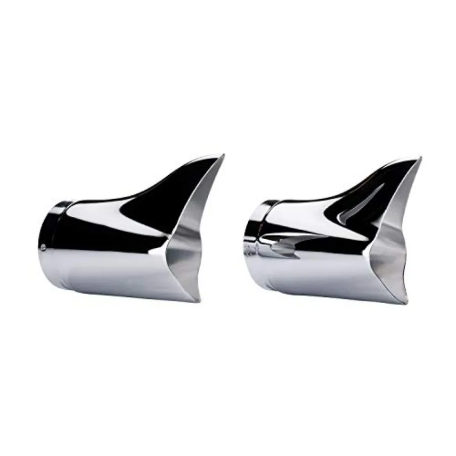 

Fish Tail Exhaust Tips for Specific Chief Roadmaster Pursuit Challenger Models and More Chrome Pair Hardware Included - Part