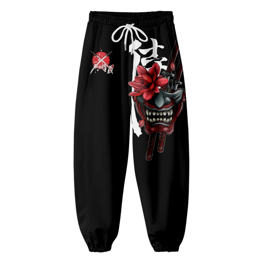 

Japanese Samurai Sword Demon Pattern Sweatpants Men Fitness Joggers Spring High Street Anime Trousers Casual Pants Sweatpant
