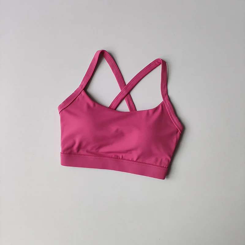 Sportunterwäsche für Frauen mit dünnen Trägern, schönem Rücken, stoßfestem Lauf-Yoga-Anzug, Weste, Pilates-Training, Fitness-BHs – Detail 15