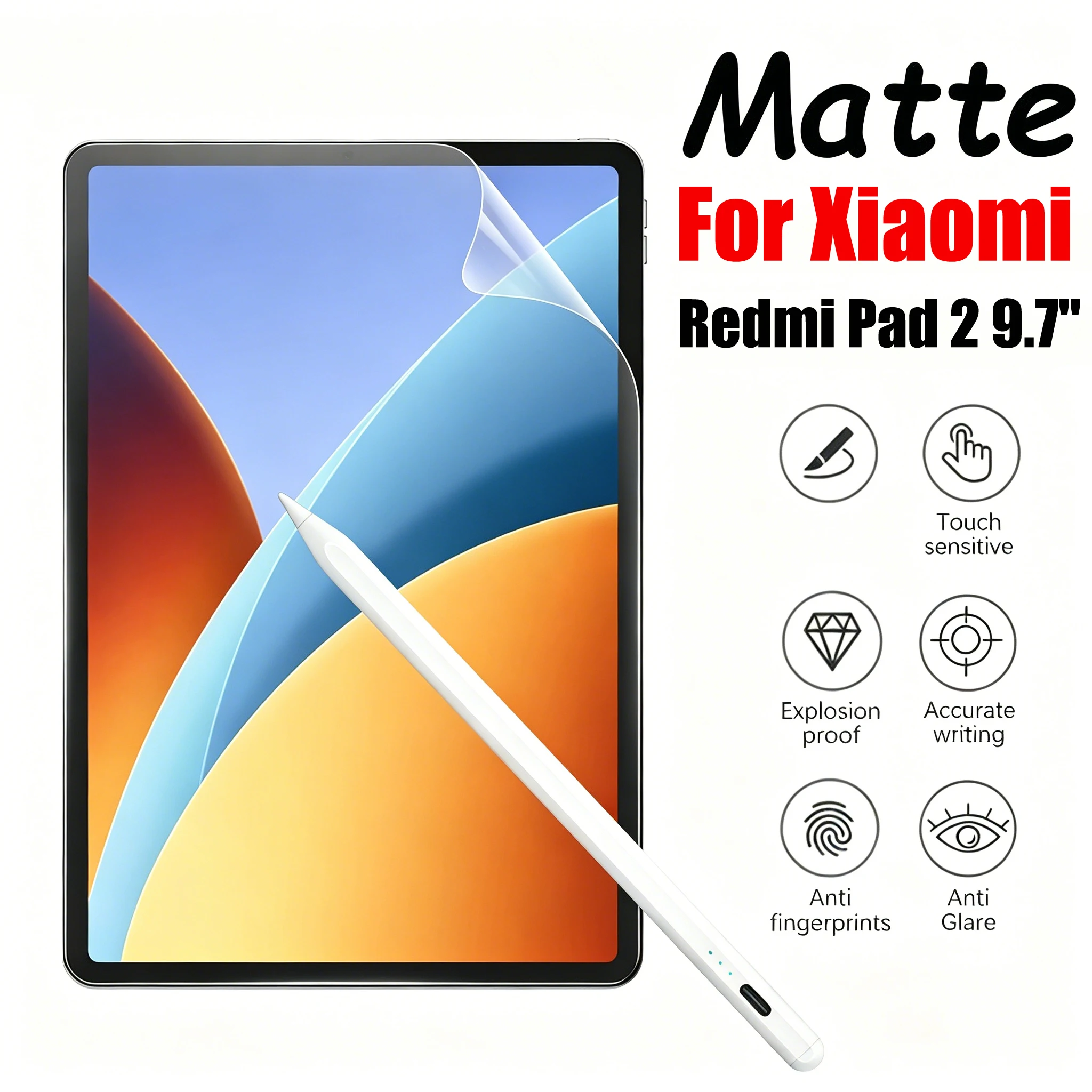 Пленка, похожая на бумагу, для Xiaomi Redmi Pad 2 9,7 дюйма, матовая защитная пленка для Redmi Pad Pro 12,1 SE 11, Pad 8, 7, 11,2 дюйма, не стекло