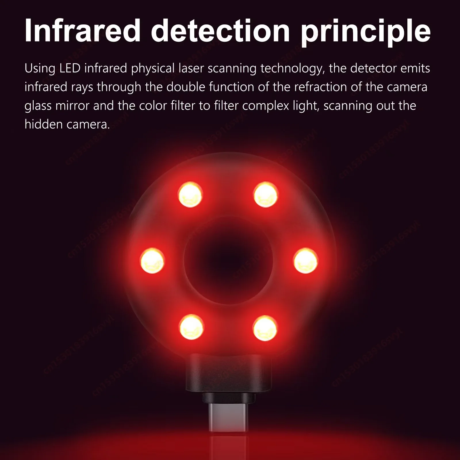 Imagem -02 - Detector de Câmera Escondida Portátil Proteção de Segurança Detecção Laser Gadget Spy Anti-tracking Anti-gps Localização Anti-peep