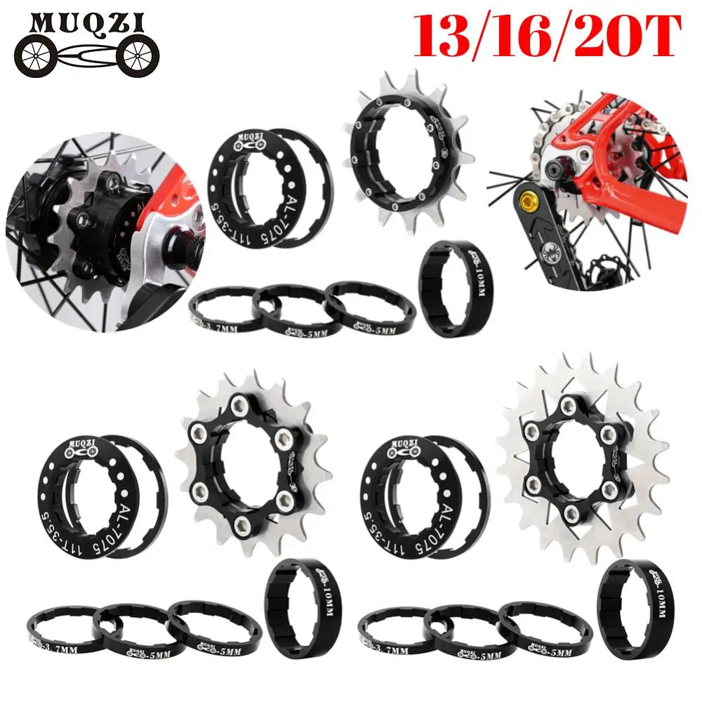 MUQZI Single Speed Conversion Kit Single Speed Cassette Cog 13T 16T 20T MTB Freewheel Bike Sprocket Cycling Bicycle Flywheel Cog