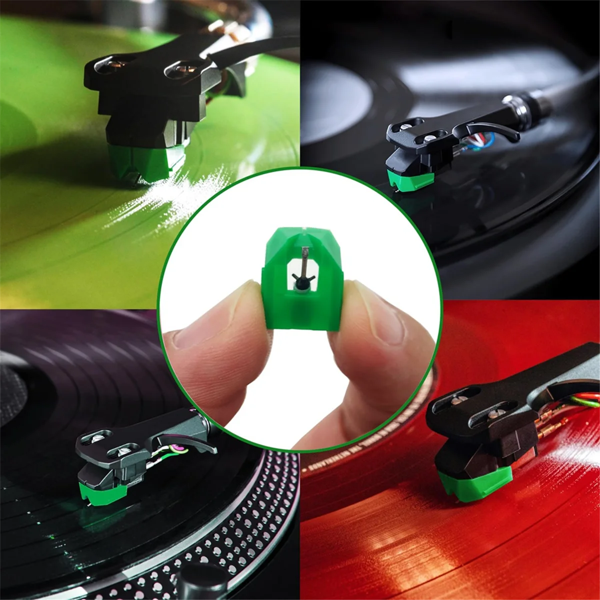 레코드 플레이어 바늘 교체, AT-VMN95E 스타일러스, 오디오 테크니카 AT-LP120X 타원형 턴테이블 바늘