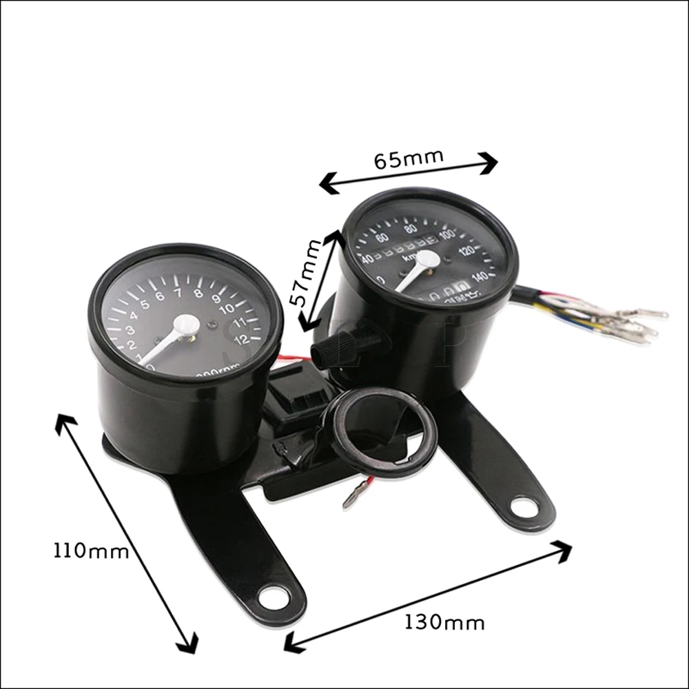 Suitable for CG125 motorcycle retro LED odometer tachometer instrument assembly Xinyuan 400 ranger Tianjun