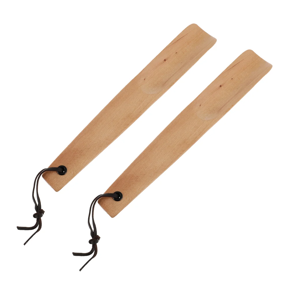 2 Pcs Shoehorn Shoe-wearing Lifter Tool Portable Accessory Household Home Sneakers