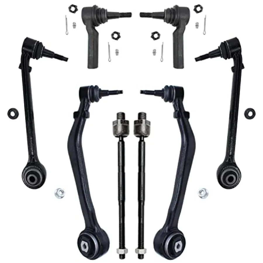 

Комплект передней подвески из 8 предметов для Chevy Camaro 20102015 с нижними передними и задними рычагами управления, шаровые шарниры, внутренняя и внешняя рулевая тяга