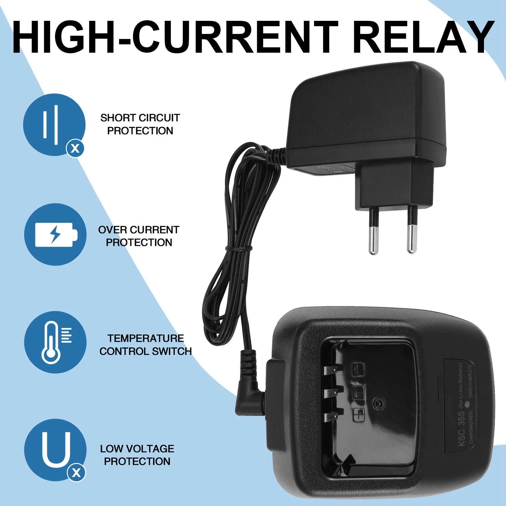 KSC-35S Fast Dock Batterijlader voor TK-U100D U100 TK3000 Radio Interphone Intelligente Oplader EU PLUG