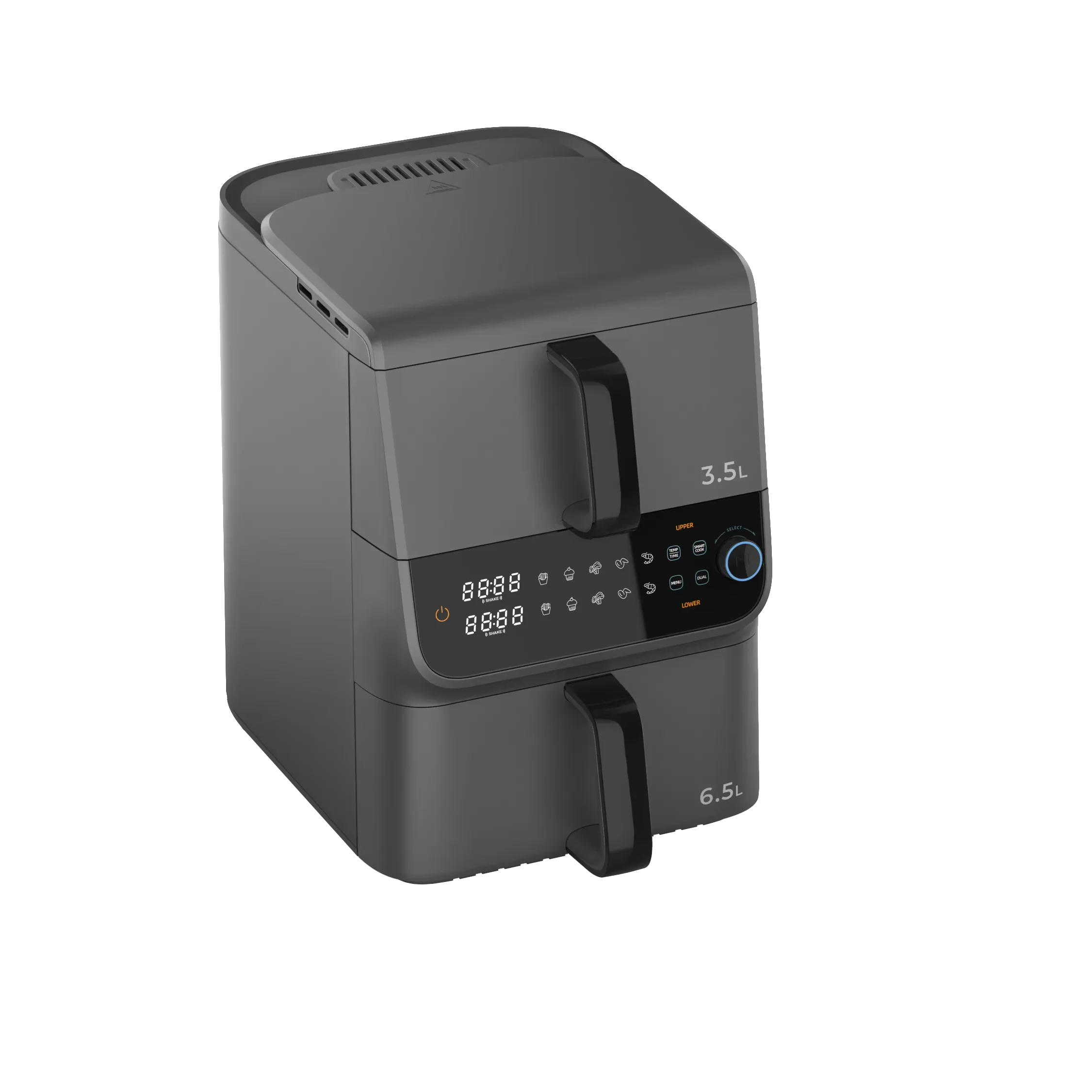 

11L Upper and Lower Dual Core Air Fryer Il Free Fryer Electric Deep Digital Rapid Air Fryer Stainless Steel Smart Control