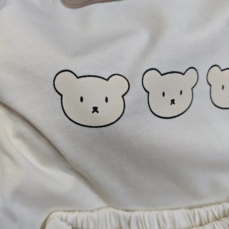 Summer baby 2 Piece/Sets Tracksuits Cute Bear Print T-shirt+Short Child New Casual Sports Clothes Sets Babies Fashion T-shirt